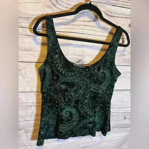 Alex Evening Vintage Paisley Glittering Top - Picture 6 of 7